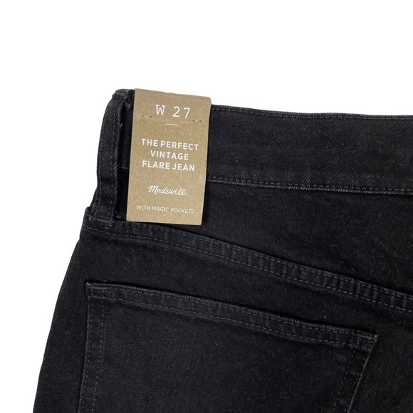 Madewell The Perfect Vintage Flare Jean in Sherborn Wash Size 27 Black - Picture 8 of 8